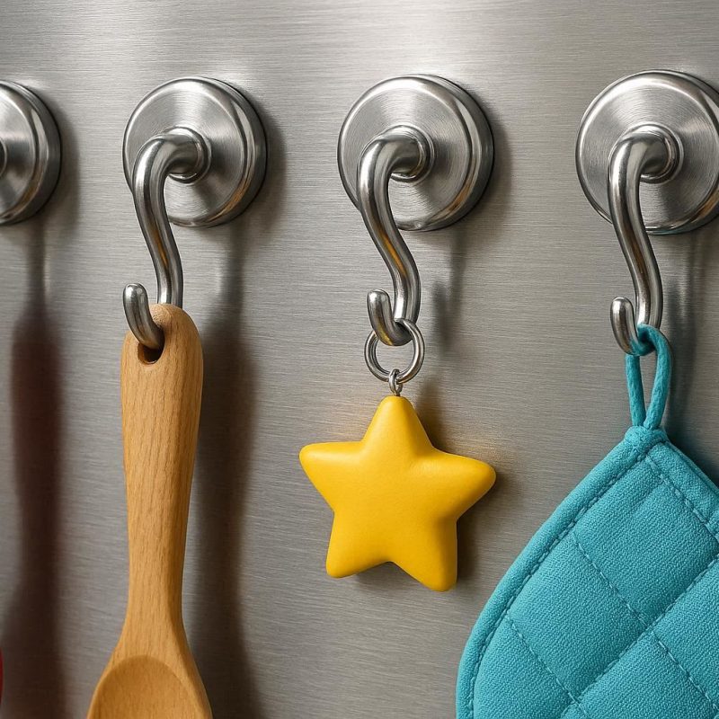 Strong Magnetic Hooks for Refrigerator Kitchen Tool Spice Jar Holders